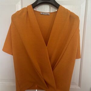 Zara Vibrant golden Blouse
